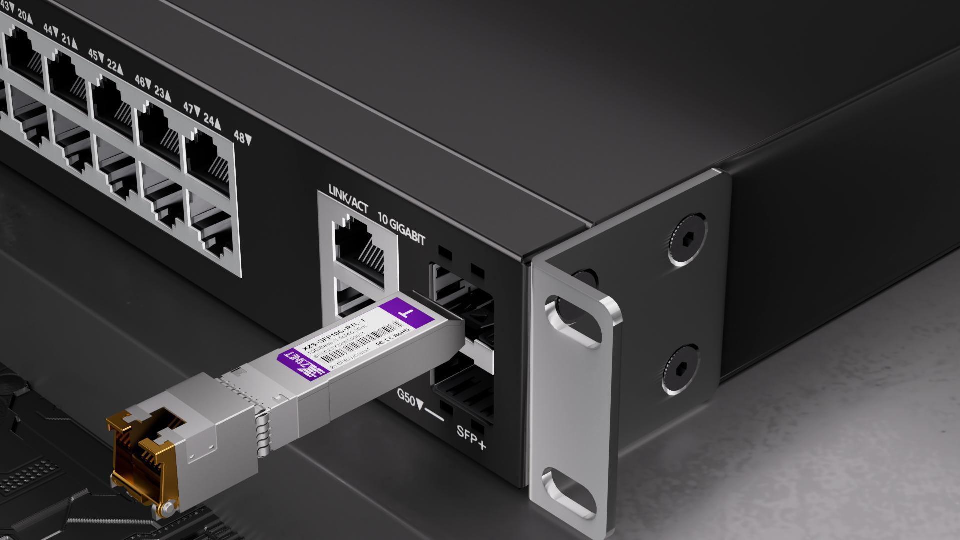SFP-10G-T-100 RJ45コネクタ 2個セット Amazon.com: 10GBASE-T SFP+ Transceiver, 1.25/2.5/5/10G SFP+ to